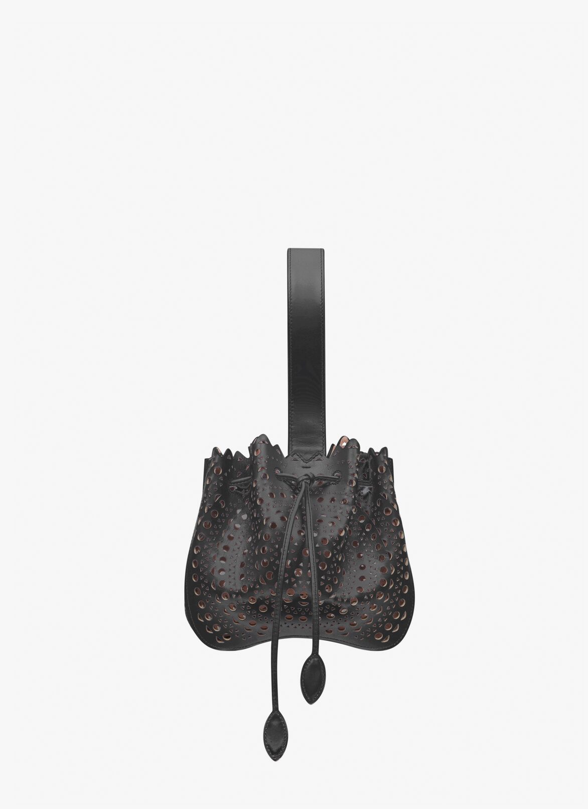BOLSO ROSE MARIE DE PIEL DE BECERRO CON MOTIVO VIENNE ALAÏA NEGRO BOLSO ROSE MARIE DE PIEL DE BECERRO CON MOTIVO VIENNE